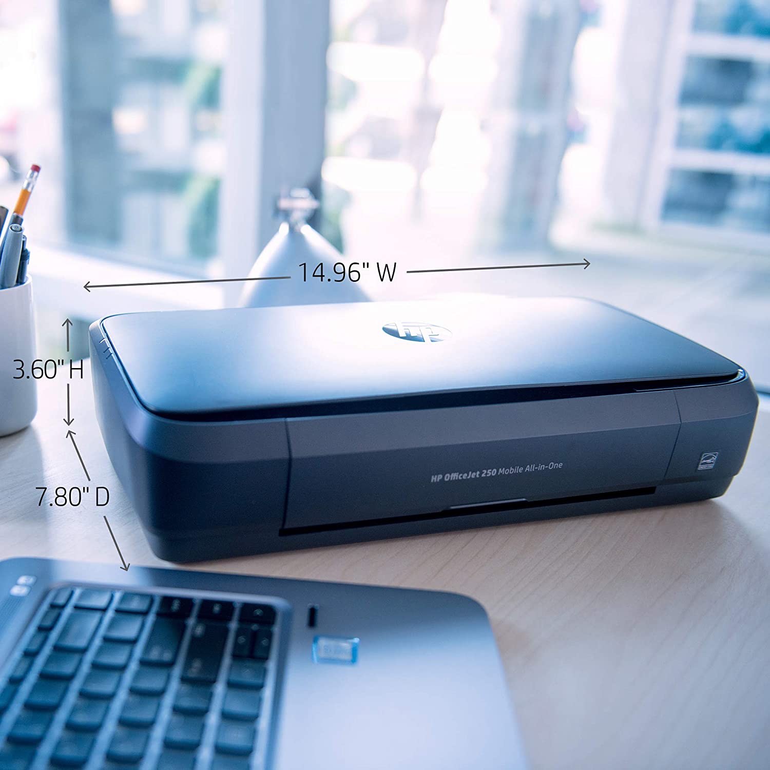 HP OfficeJet 250 All-in-One Portable Printer with Wireless & Mobile Printing, Works with Alexa (CZ992A) Black - Image 3